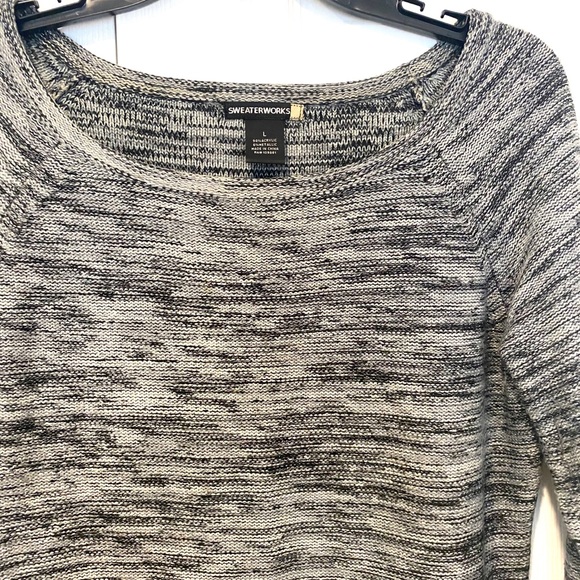 Sweaterworks grey metallic sweater sz L - Picture 3 of 4